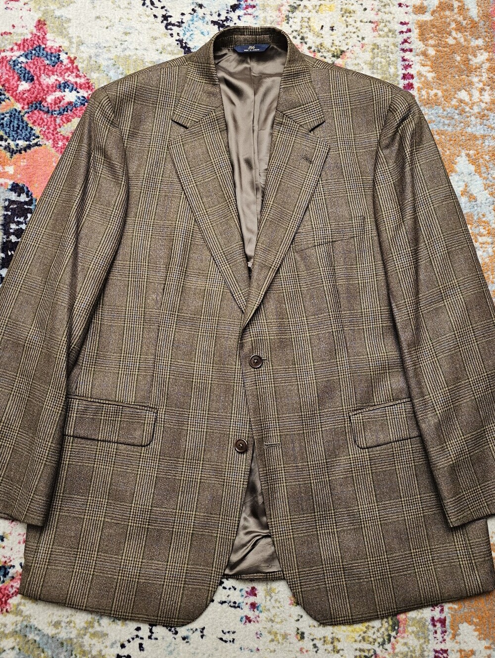 Brooks Brothers 346 Mens Size 44 R Blazer Wool Sport Coat Jacket Tan Brown